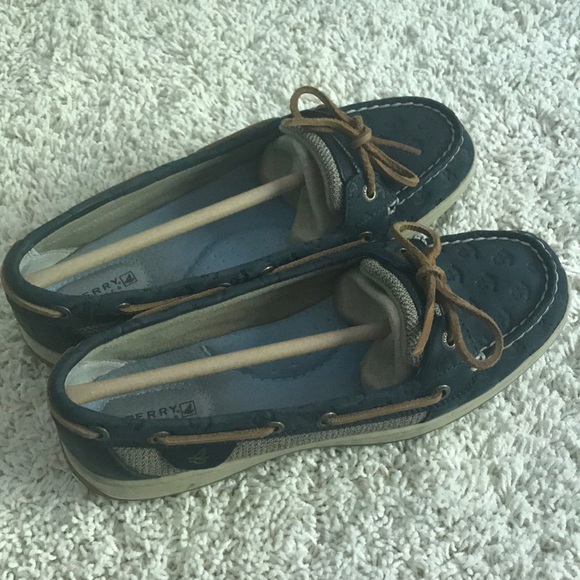 Sperry Shoes - Angelfish Navy Embossed Anchor Sperrys